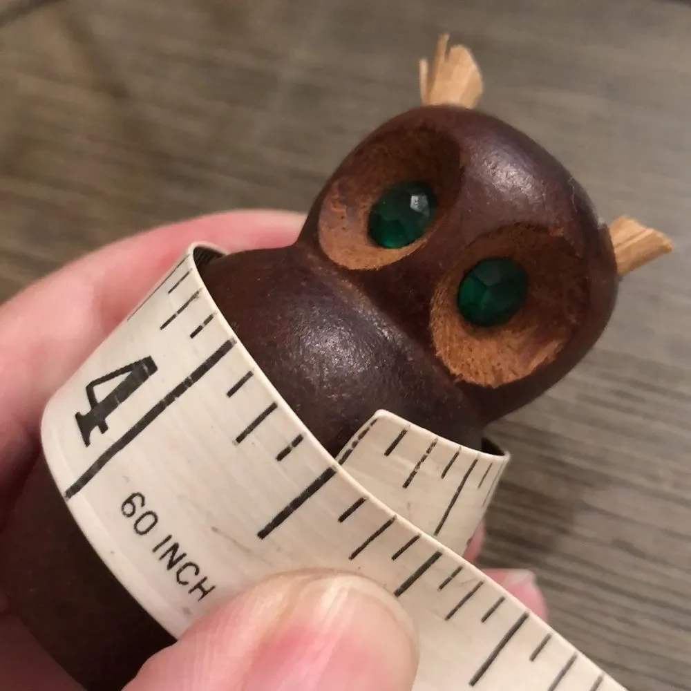 Vintage 1970’s Wooden Owl Salt & Pepper Shakers